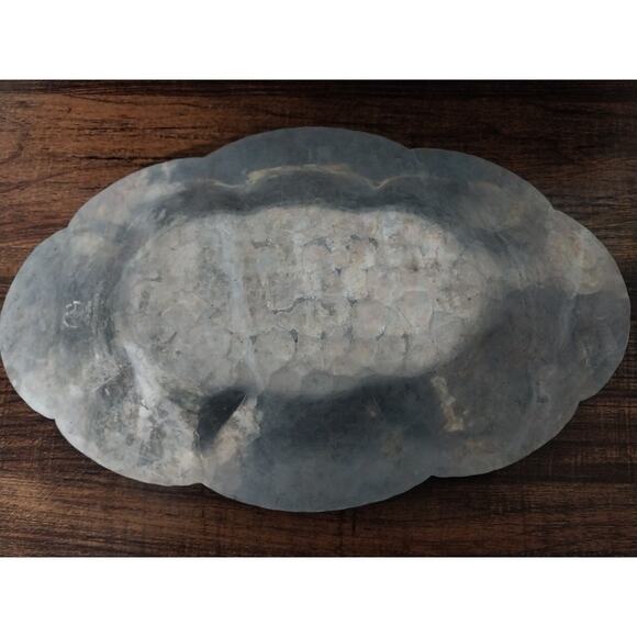 Vintage Trade Continental Mark Hand Wrougbt Hammered Aluminum Serving Tray #572 - Picture 4 of 5